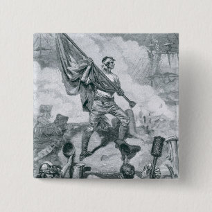 Sergeant-Jaspis am Kampf des Forts Moultrie Button