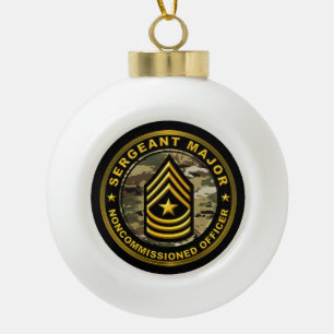 Sergeant Major Christmas Keramik Kugel-Ornament