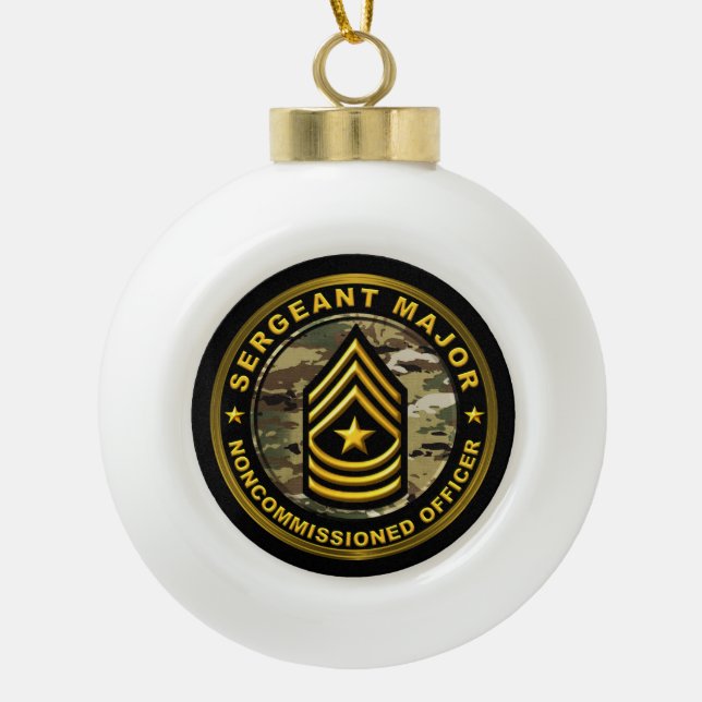Sergeant Major Christmas Keramik Kugel-Ornament (Vorderseite)