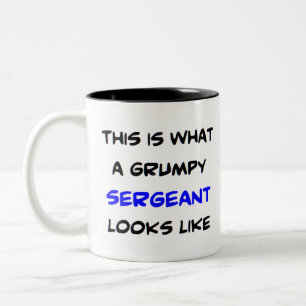 Sergeant, mürrisch zweifarbige tasse