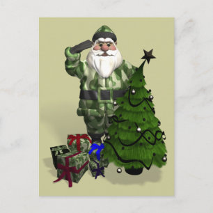 Sergeant Santa Claus Feiertagspostkarte