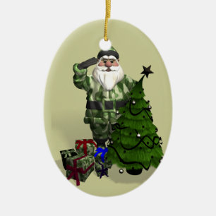 Sergeant Santa Claus Keramikornament