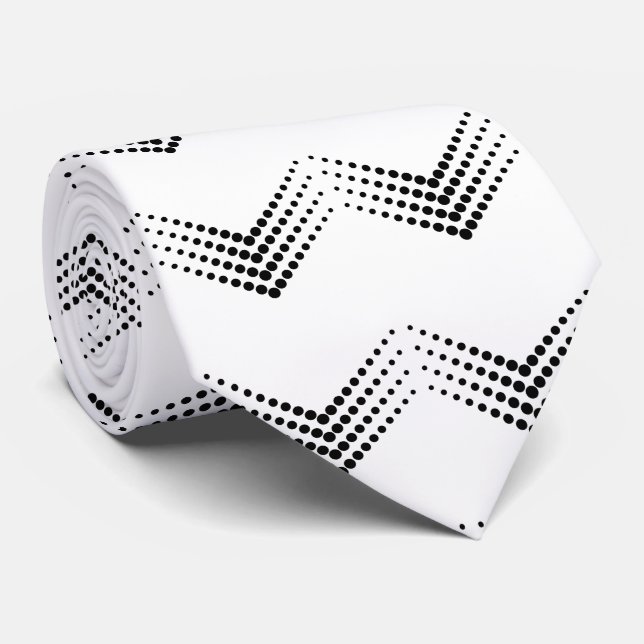 Sergeant Stripes Zickzack Krawatte (Gerollt)