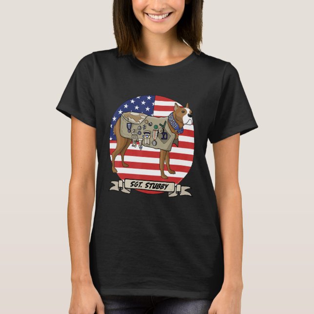 Sergeant Stubby amerikanischer Kriegshund T-Shirt (Vorderseite)