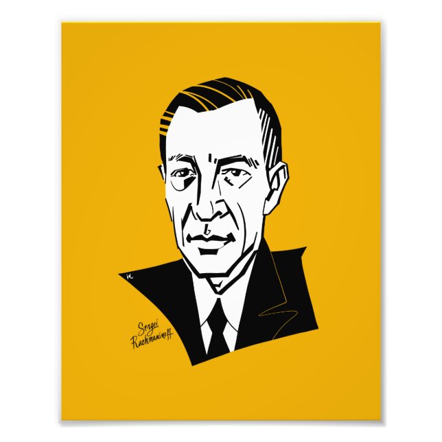 Sergei Rachmaninoff Fotodruck (Vorne)
