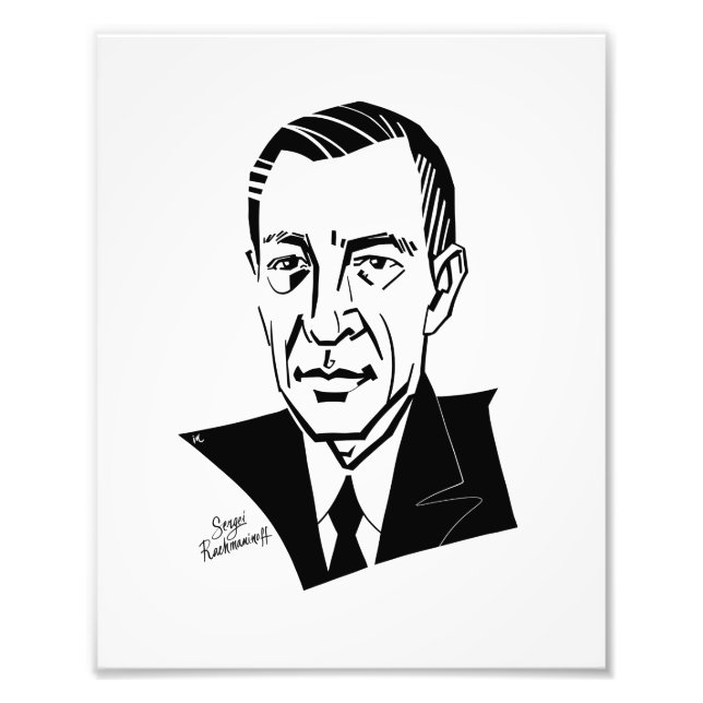 Sergei Rachmaninoff Fotodruck (Vorne)