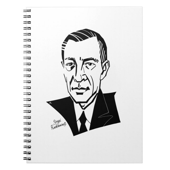 Sergei Rachmaninoff Notizblock (Vorderseite)