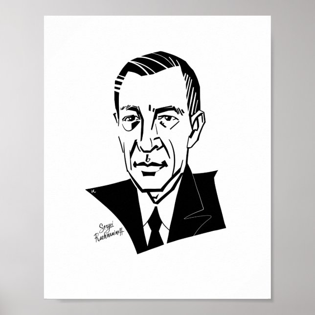 Sergei Rachmaninoff Poster (Vorne)