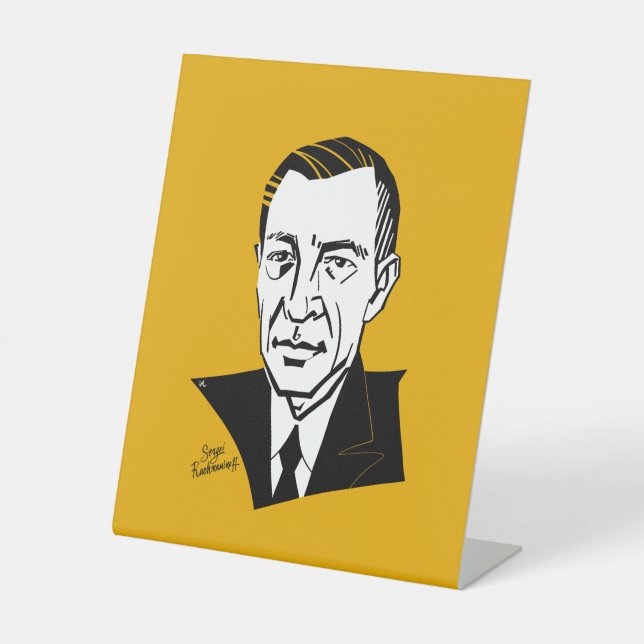 Sergei Rachmaninoff Sockelschild (Vorderseite)