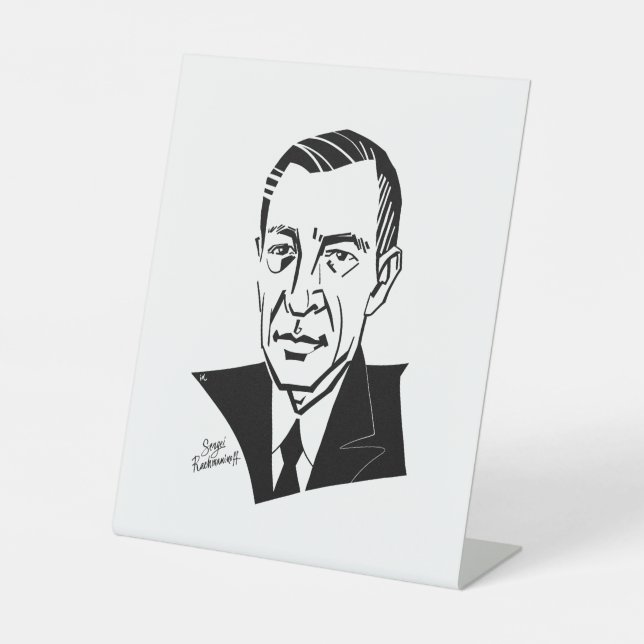 Sergei Rachmaninoff Sockelschild (Vorderseite)