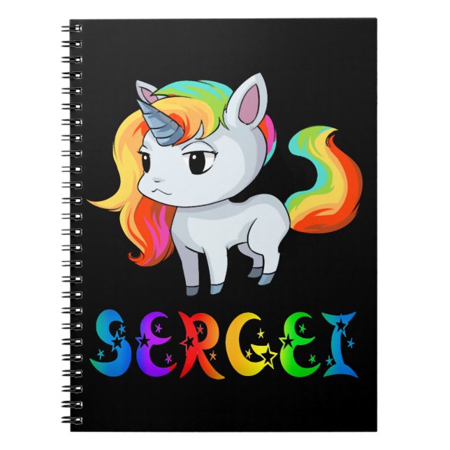 Sergei Unicorn Notizblock (Vorderseite)