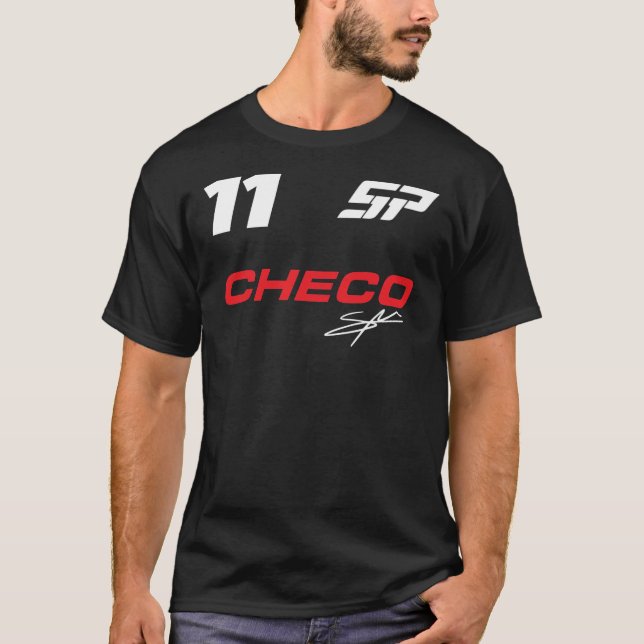 Sergio Perez - Mexiko Custom Signed Classic T-Shi T-Shirt (Vorderseite)