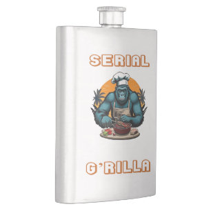 Serial G'rilla Master GRILLEN Griller Fun Pun Flachmann