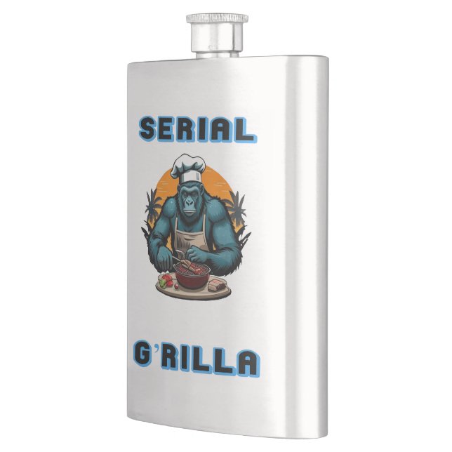 Serial G'rilla Master GRILLEN Griller Fun Pun Flachmann (Links)