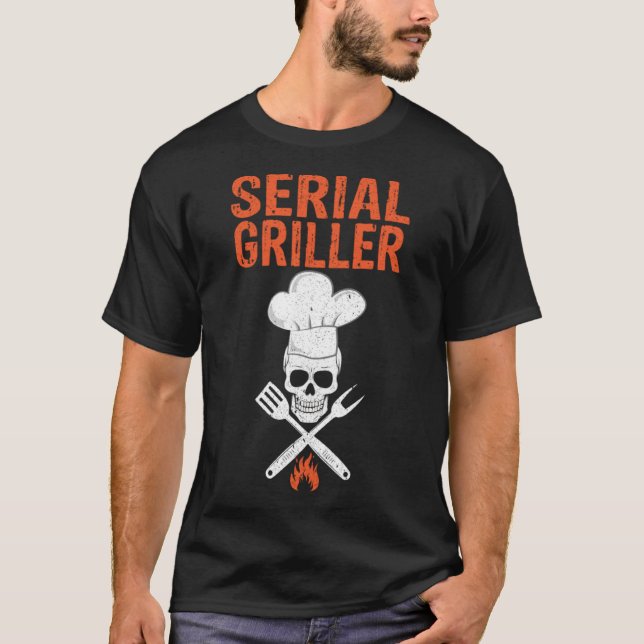 Serial Griller Barbecue Master Grill Sergeant Out T-Shirt (Vorderseite)
