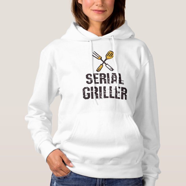 Serial Griller Grill GRILLEN Master Grill Besteck Hoodie (Vorderseite)