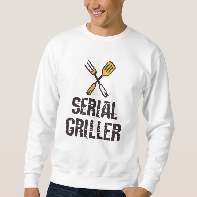 Serial Griller Grill GRILLEN Master Grill Besteck Sweatshirt (Vorderseite)