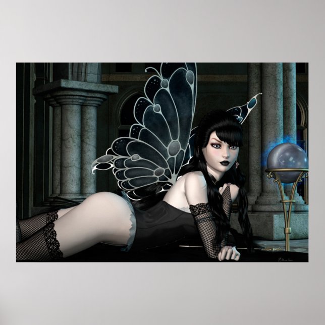 Serie ANNA Fantasy Art: Gotische Fee Poster (Vorne)
