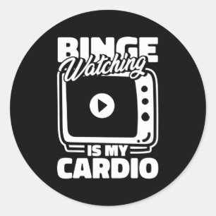 Serie Binge Watching TV Show Programs Movies Runder Aufkleber