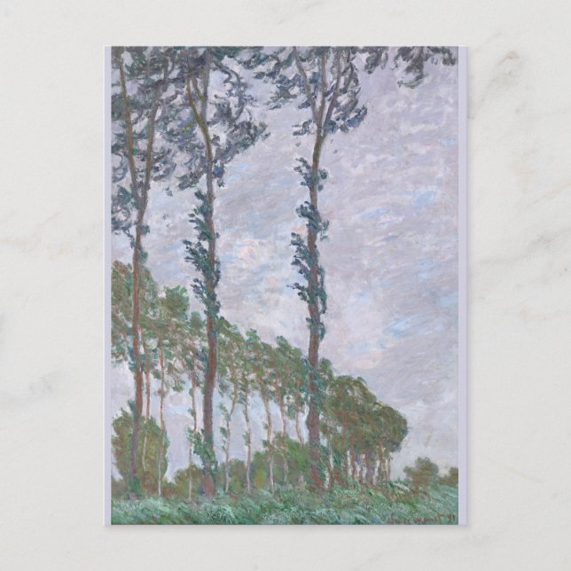 Serie der Windeffekte von Poplars Claude Monet Postkarte (Vorderseite)