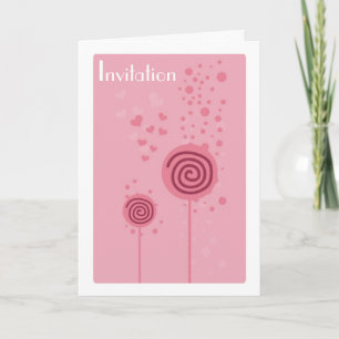 Serie der Wirbel - Rosa Einladung