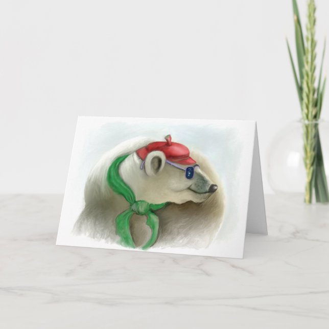 Serie glücklicher Tiere "8" Karte (Vorderseite)