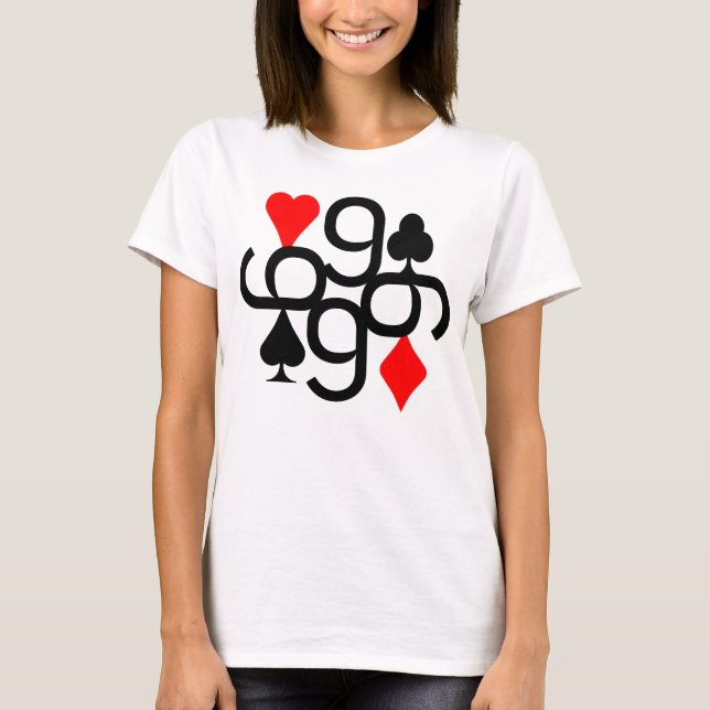 SERIE POKER CARTA 9 ROT & SCHWARZ T-Shirt