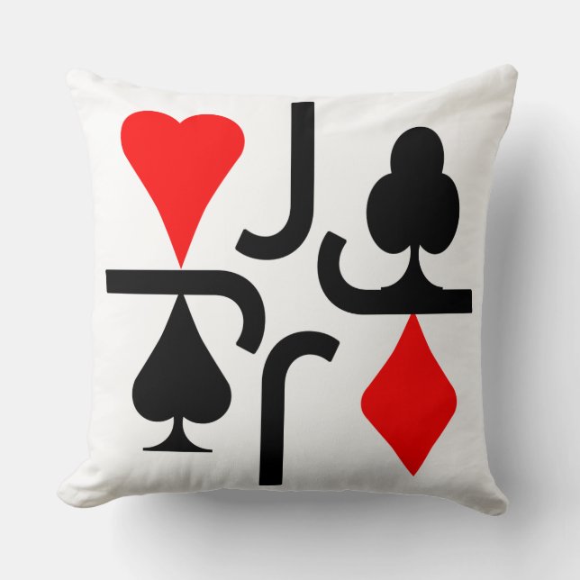 SERIE POKER CARTA J RED & BLACK EINFACH KISSEN (Vorderseite)