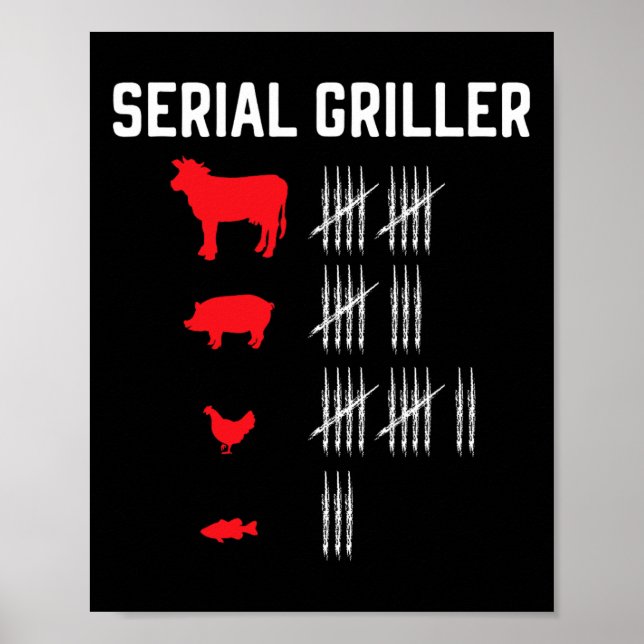 Serielle Griller Grillmaster Rbecue-Grillen Poster (Vorne)