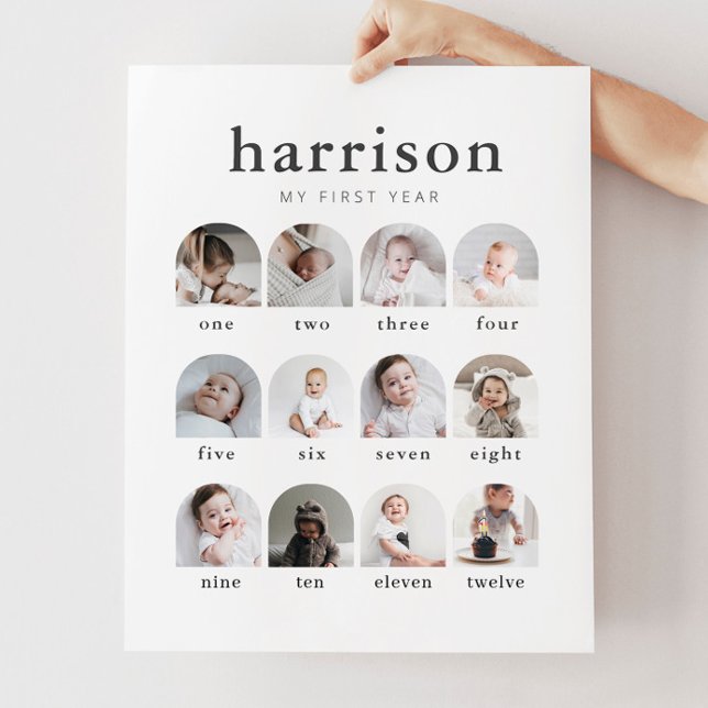 Serienbogen 1. Jahr FotoCollage Poster (Von Creator hochgeladen)