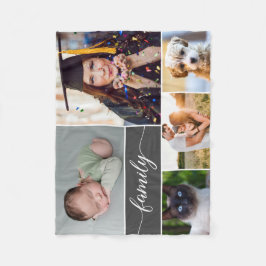 Serienskriptkollektion mit mehreren Fotos Fleecedecke