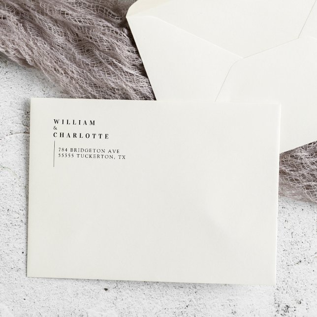 SerienTypografie Moderne Minimale Rücksendeadresse Permastempel (Von Creator hochgeladen)