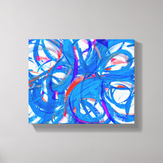 series blue emotions - abstract 977 leinwanddruck