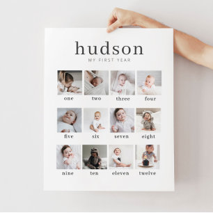 Serif 1. Jahr 12 FotoCollage mit Monatsplakat Poster