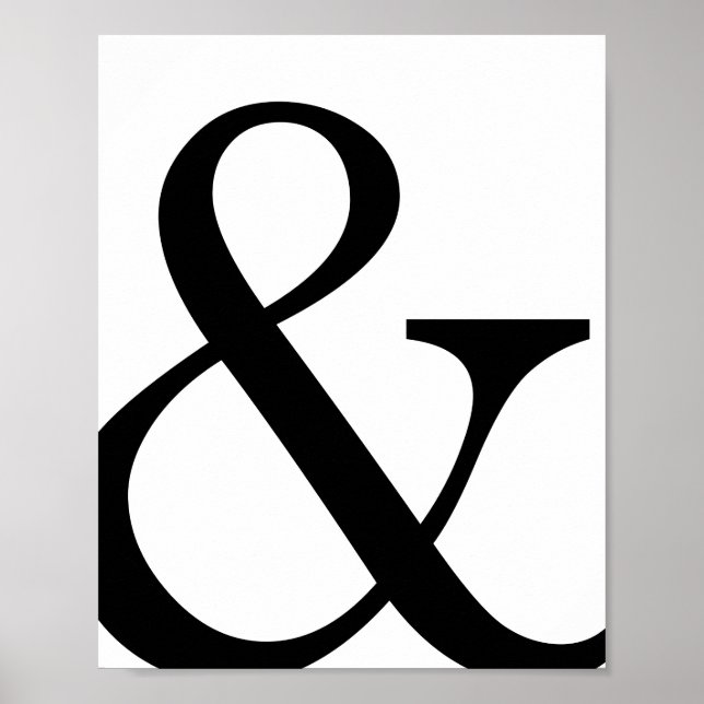 Serif Ampersand Poster Print (Vorne)