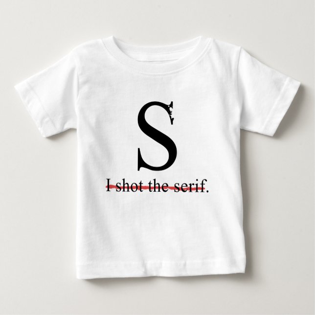 Serif Baby T-shirt (Vorderseite)