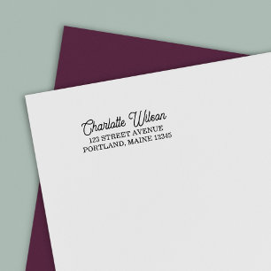 Serif & Klassische Cursive Rücksendeadresse Permastempel