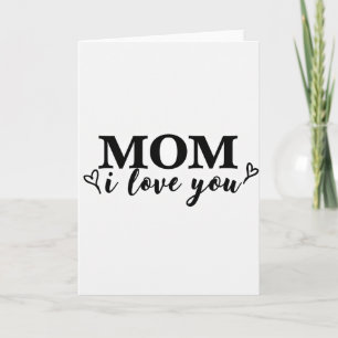 Serif Mom Schrift Liebe Dich Karte