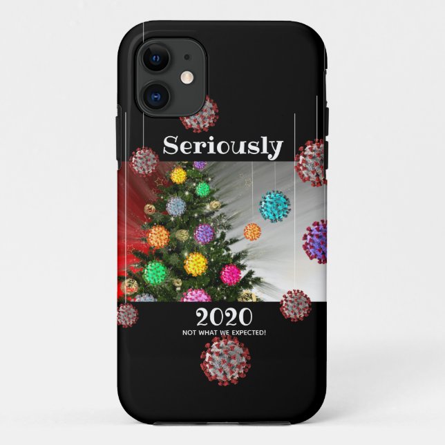 Seriös 2020 covid Molekül Baum-Ornamants Case-Mate iPhone Hülle (Rückseite)