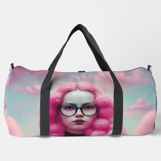 Seriös rosa Haare Duffle Bag (Vorderseite)