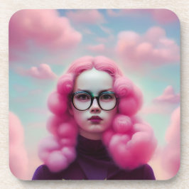 Seriös rosa Haare Getränkeuntersetzer