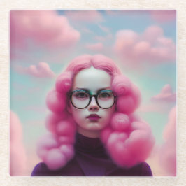 Seriös rosa Haare Glasuntersetzer