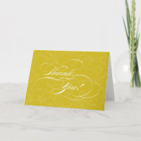 Seriös Scripting Golden Yellow Danke Cards