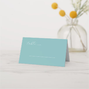 Seriöse Blaue Minimalistische Linien Platzkarte