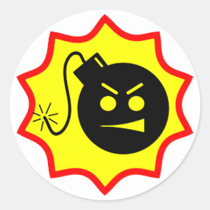 Seriöse Bombenkleber Runder Aufkleber