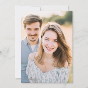 Seriöse Pastell-Blumen-Foto Einladung
