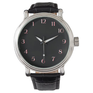 Seriöse Schwarze Rückwärtswache Armbanduhr