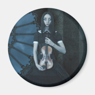 Seriöse surreale Kunst des Viktorianischen Gothic- Magnet