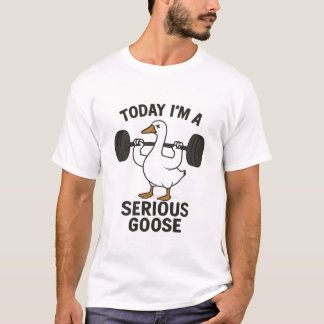 Seriöser Gänse-Funny-Animal-T - Shirt