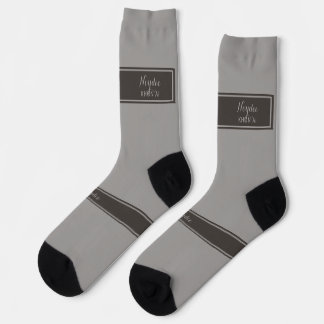 Serious Classic Minimal Simple Grey Socken